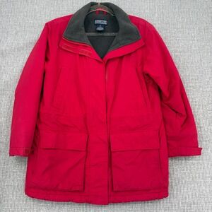 Lands‎ End Red Petite SZ XSP 2-4 Winter Coat Chore Jacket Insulated Fleece Lined